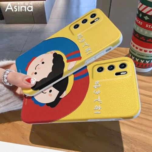 ASINA Imitation Lambskin Case For Huawei P40 P30 Pro Cover Cartoon Bumper Silicone Cases For Nova 7 8 Pro Fashion Coque Couple