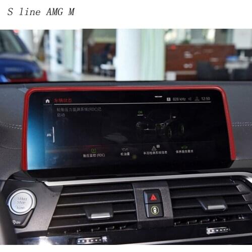 Car Center Console GPS Navigation Screen Frame Decoration Cover Sticker Trim For BMW X3 X4 G01 G08 G02 Auto Interior Accessories