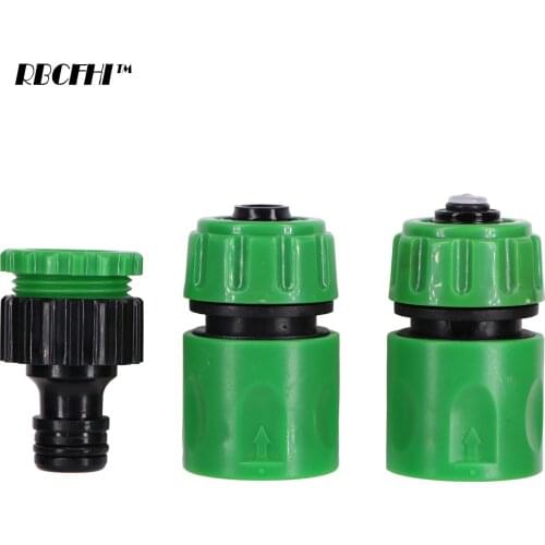 RBCFHI Garden Hose Quick Connector Starter Set 1 LOT Plastic Tap Adaptor for 1/2'' Hose End Coupling Joint Kit for Car Washing