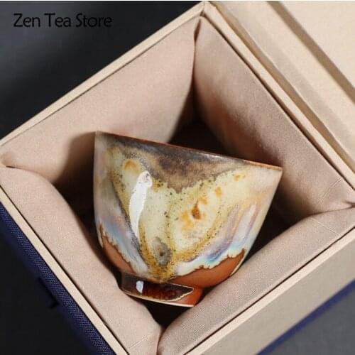 Kiln Change Tea Cup Tea Set Ceramics Mugs Tea Cups Beer Tea Mug Whiskey Glass Drinkware Cup Ceramic Latte Specialized Coffee