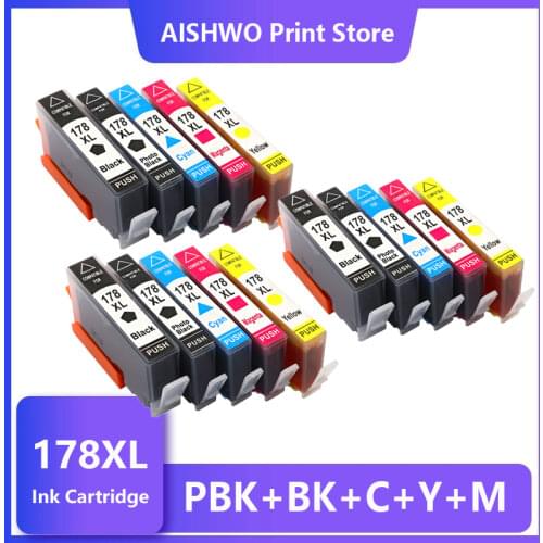15PK compatible Ink Cartridge for HP 178 for HP178 178XL Photosmart 5510 5515 6510 7510 B109a B109n B110a Printer