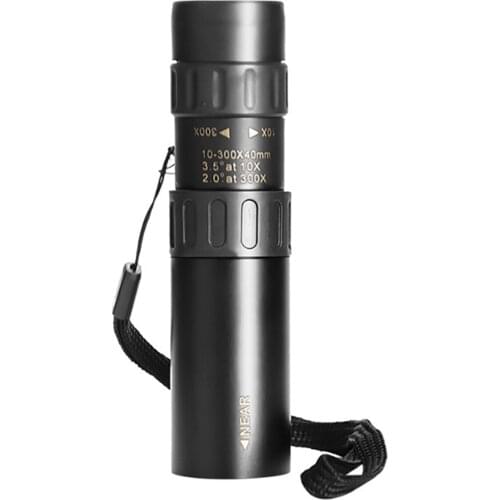 10-300X40mm Monocular Professional Telescope with Smartphone Holder Tripod for Bird Watching Hunting Camping Hiking Travel