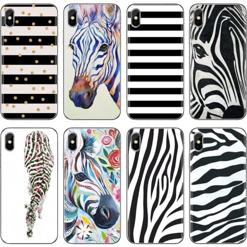 Soft Cover Bag For Huawei P30 P40 P20 P7 P8 P9 P10 Lite Plus Pro 2015 2016 2017 Mini Stripe-Animal-C-white-Zebra