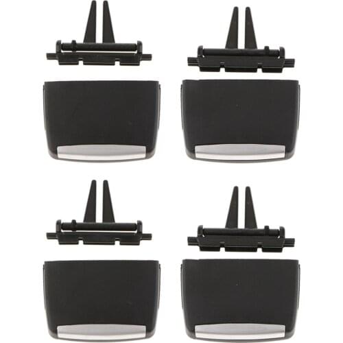 Pack of 4 Front & Rear A/C Air Vent Outlet Tab Clip Repair Kit for BMW X5 X6 2006-2013 (Black)