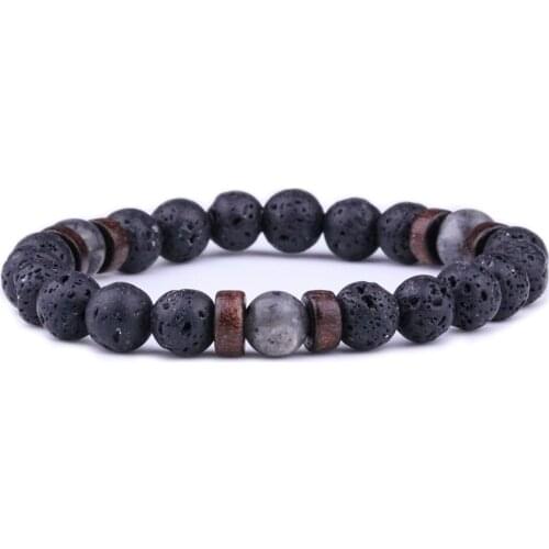 Natural Moonstone Bead Tibetan Buddha Bracelet chakra Lava Stone Diffuser Bracelets Men Jewelry gift