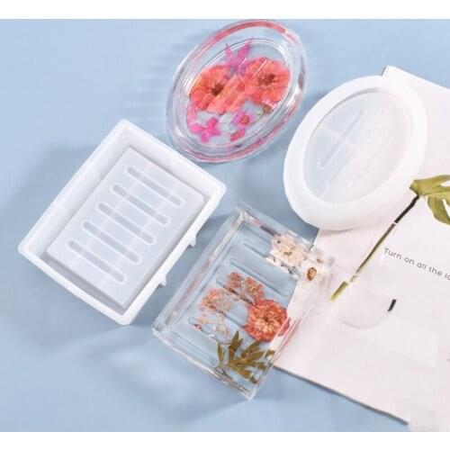 2021 New Soap Storage Box Silicone Mould Crystal Epoxy Resin Mold DIY Handmade Craft Tool 2020 trend