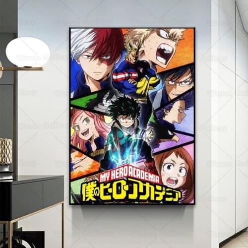 Neue Meine Hero Wissenschaft Poster Malerei Japanischen Anime Wand Hängen Leinwand Bilder Home Kunst Dekoration Wand Aufkleber