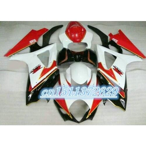 Fairings For Suzuki GSXR1000 K7 Year 2007 2008 07 08 ABS Plastic Motorcycle Fairing Kit Bodywork Fairings Cowling Red White New
