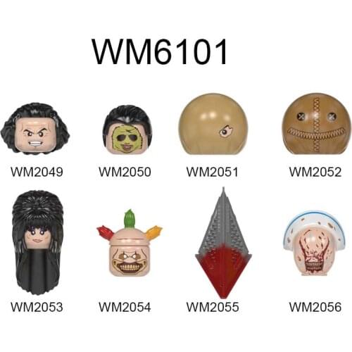 Single New movie Halloween Horror Theme Elvira Clown Figures Head accessories Building Blocks toys Series-091-WM6101