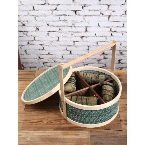 Dragon Boat Festival Zongzi Gift Box Outer Packing Box Portable Bayberry Basket Empty Gift Box Creative Upscale Customization