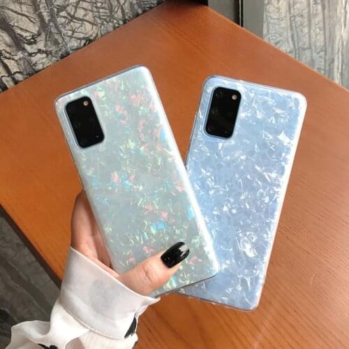 Samsung Shell Grain Case for Samsung S20plus S20ultra S10plus S8 S9plus Note10 Note8 Note9 Shatter-Resistant Protective Sleeve