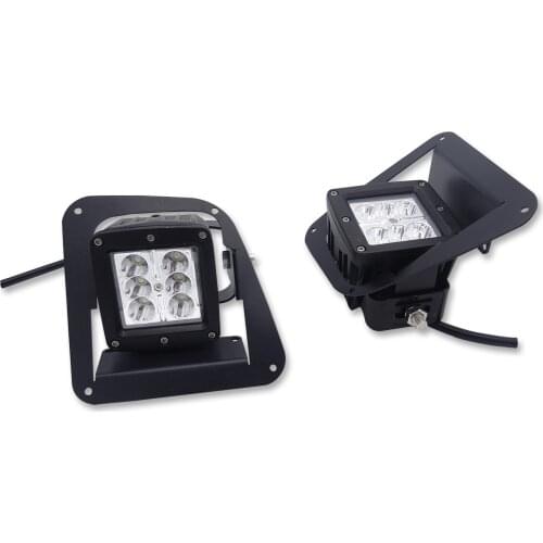 Car Accessories Work Lights For Toyota Tundra 2014-2020 Lower Bumper 24W Fog LED Light Bracket Pure White 6000K