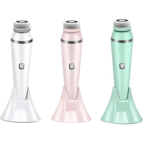 Facial Cleansing Brush IPX7 with 4 Brush Heads for Deep Cleansing Gentle Exfoliating Removing Blackhead USB Rechargeable