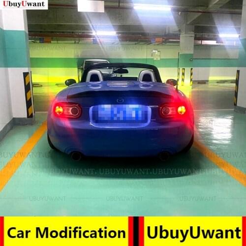 Car-styling For MX5 NC NCEC Roster Miata EPA Type 3 Carbon Fiber Rear Spoiler Glossy Fibre Trunk Wing Lip(PRHT Hard Top Only)