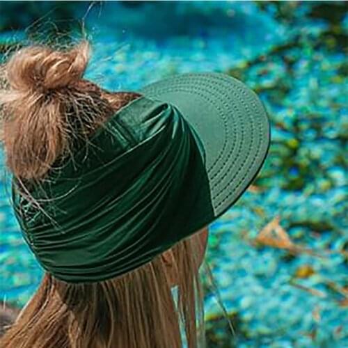 Beach Hat Cap Hollow Top Hat Beach Hat Elastic Hollow Spring Summer Sun Solid Visor Sun Hat Elastic Beach Hat for Women EA