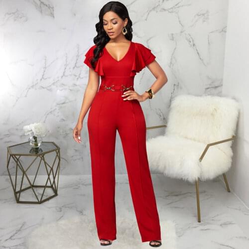 High Waist Plain Long Sleeve Jumpsuit Women Elegant Party Swallowtail Slim Autumn Ladies Black Wide Leg Jumpsuits