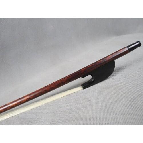 1pcs Strong France style letterwood double bass bow 3/4,top level white bow hair