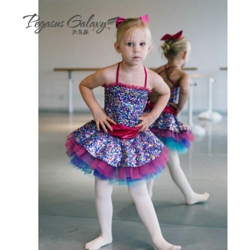 2018 Princess Ballet Dance Tutu Dress Girls Performance Dancing Dress Kids Tutu Dance Dress Ballet Leotard Suit B-6375