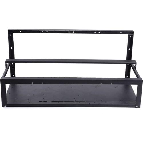 8 GPU Aluminium Alloy Shell Case Miner Rig Case Open Type with Many Graphics Frame ETH ZEC / Bitcoin Mining