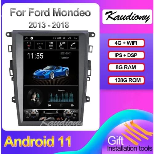 Kaudiony 12.1" Android 10.0 For Ford Mondeo Car Radio Automotivo Car Multimedia Player Auto GPS Navigation Stereo 4G 2013 - 2018