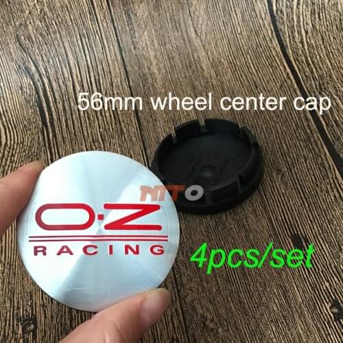 Good Quality 4X Silver red 56mm OZ o.z Racing Badge Emblem 2.2" Wheel Center Hub Cap For Mito 147 156 159 166 Giulietta Spider