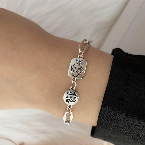 Vienkim Chain Bracelet Hip Hop Bracelets Bangles Punk Chain Bracelet Anklet For Women Adjustable Steel Chain Bracelets 2021