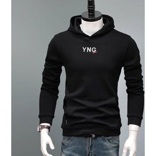 Men Fleece Hoodies Winter Letter Embroidery Hoody Hip Hop Streetwear Warm Oversized Clothing