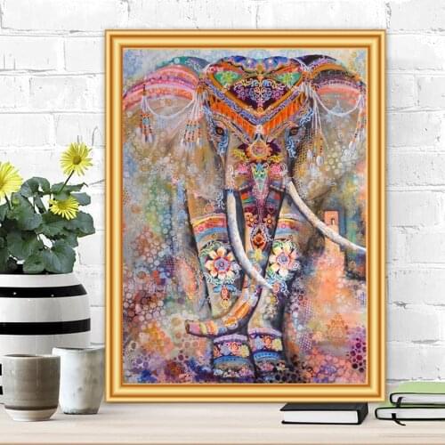 DIY 5D Diamond Painting Art Elephant Cross Stitch Kit Full Drill Embroidery Animal Mosaic Picture of Rhinestones Home Decor Gift