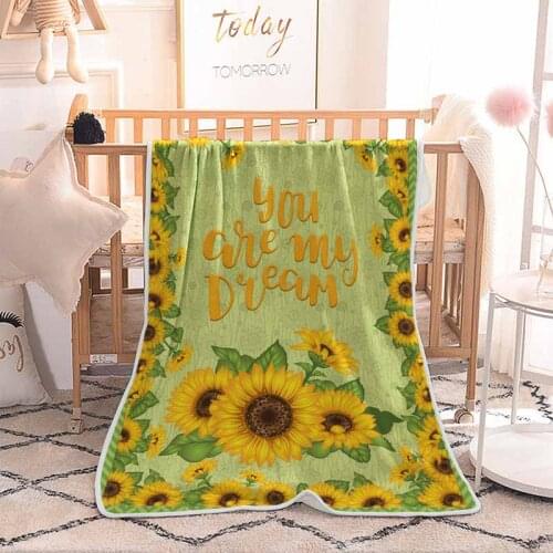 Beauty Sunflower Fleece Blanket For Beds Winter Single Bed Sofa Microfiber Bedding Blanket Home For Baby Kid Adult Throw Blanket