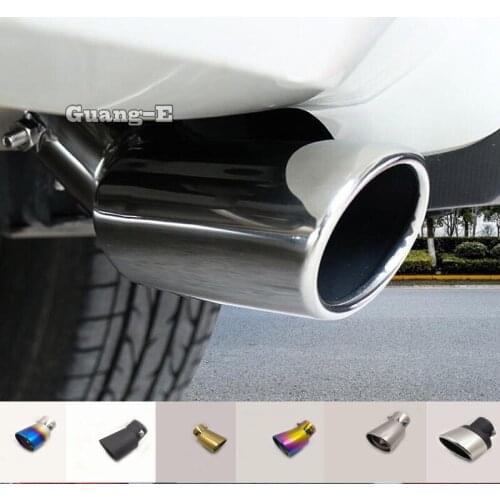 Car Body Cover Muffler Exterior End Pipe Outlet Dedicate Stainless Steel Exhaust Tip Tail 1pcs For Subaru XV 2018 2019 2020