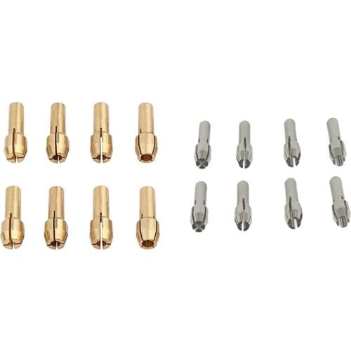 Brass Chuck Set 8 Pieces of Brass Chuck Is Suitable for Dremel Rotary Tools, Including 4 Sizes (1/1.6/2.3/3.2mm)