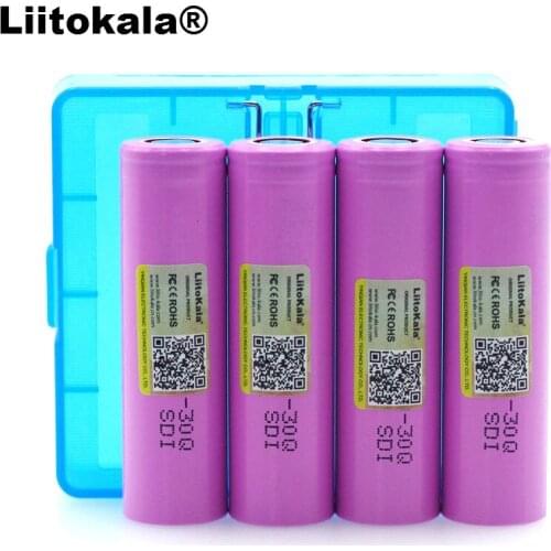 4PCS Liitokala original 3.7V INR18650 30Q battery 3000mAh lithium battery inr18650 powered rechargeable battery for +BOX