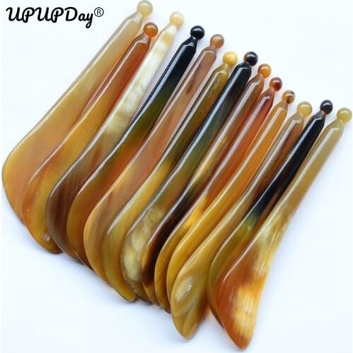 Natural Ox Horn Face Massager Acupuncture Pen Facial Gua Sha Lifting Skin Care Beauty Tool Meridians Therapy Scraper Relaxation
