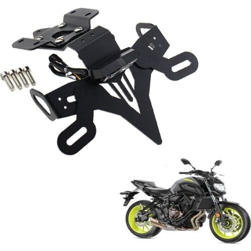 Custom modified tailplate bracket for Yamaha mt07 fz07 mt-07 fz-07 in 2014, 2015, 2016, 2017 and 2018