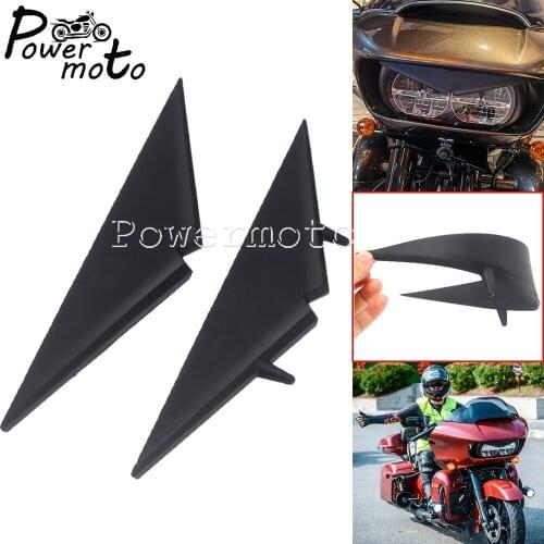 Motorcycle Headlamp Headlight Eyebrow Eyelid Sticker Visor Accent Trim For Harley CVO Road Glide Ultra Limited Special 2015-up
