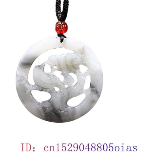 Jade Bird Pendant Jewelry Black White Lovebirds Gifts Double sided Charm Chinese Amulet Jadeite Necklace Carved Natural Fashion