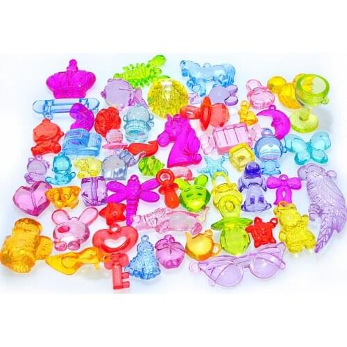 Newest Assorted Colors Designs Acrylic Beads Charms Ornament Accessories Material Beading Plastic Jewelry Earring Necklace Bead