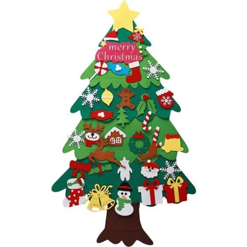 New Year Gifts Kids DIY Felt Christmas Tree Decorations Christmas Gifts For 2020 New Years Door Wall Hanging Ornaments