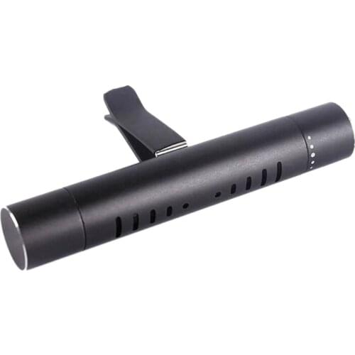 Car Air Freshener Solid Perfume Diffuser Car Vents Perfume Seasoning Car Interior Accessories Black + Five Aromatherapy Sticks