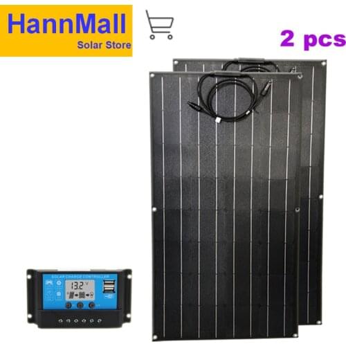 Painel solar 200W ETFE Flexible Solar Panel placa solar panneau solaire 12V Mono Cell For RV Boat Yacht Car Caravan Charger