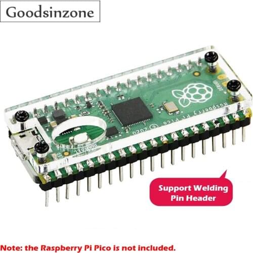 Raspberry Pi Pico Transparent acrylic protective case, Case for Raspberry Pi Pico open - transparent