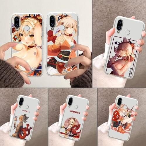 Genshin Impact Yoimiya Phone Case Transparent For Huawei Honor 6 7 8 9 10 10i 20 A C X Lite Pro Play transparent painting funda