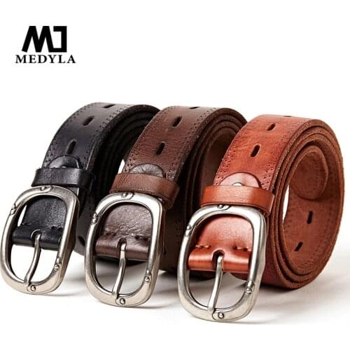 Cow Genuine Leather Luxury Strap Male Belts For Men New Fashion Classice Vintage Pin Buckle Men Belt High Quality Dropshipper