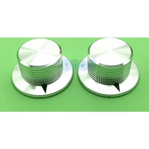 1 Piece 37 * 19mm aluminum alloy indicator knob cap instrumentation knob potentiometer knob round shaft 6mm