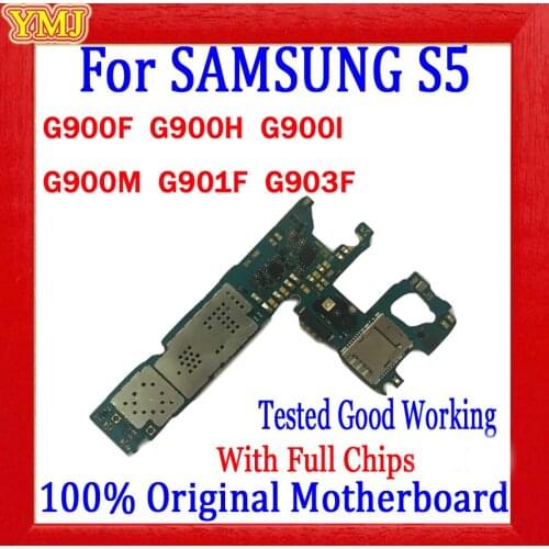 With full chips For Samsung Galaxy S5 G900F G900H G900I Motherboard,100% Original unlocked Logic board Tested