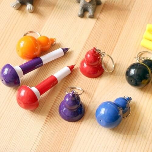Ball Point Pen New Color Magic Gourd Shape Doll Scaling Ballpoint Pen Blue Ink Students Creative Stationery Wholesale