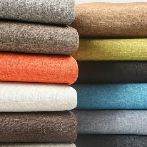 Wide 58" Solid Thick Old Coarse Cloth Cotton Linen Sofa Canvas Fabric Tablecloth Shade Curtain Material By the Half-Yard