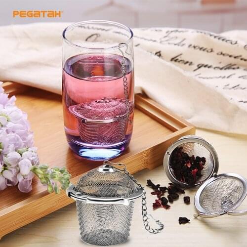 1 PCS Tea strainer Stainless Steel Ball Tea Infuser Mesh Filter Strainer w/hook Loose Tea Leaf Spice Home Kitchen Accessories