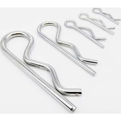 5/10pcs M1 M1.2 M1.6 M1.8 M2 M2.5 M3 M3.5 M4 Steel R Type Spring Cotter Pin Wave Shape Split Clip Clamp Hair Tractor Pin for Car