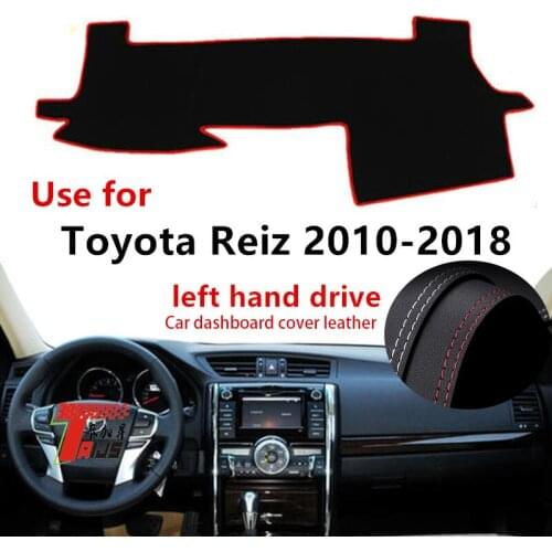 TAIJS Factory Sport Classic Leather Car Dashboard Cover For TOYOTA Reiz 2010 2011 2012 2013 2014 2015 16 17 18 Left hand drive